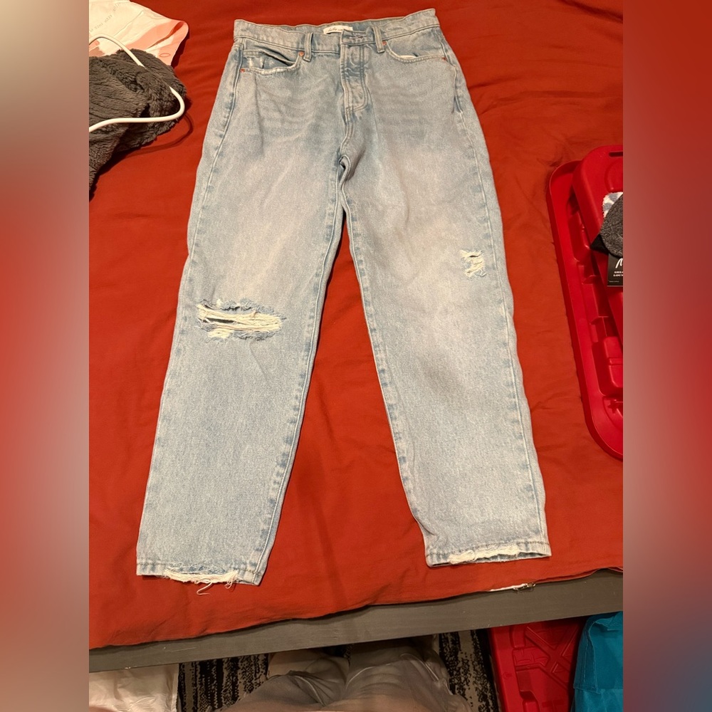 Betro Simone for Anthropologie distressed straight leg mom Jean
